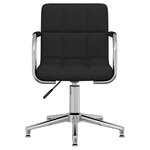 Vidaxl chaise pivotante de bureau noir tissu