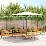 vidaXL Salon palette de jardin 5 Pièces bois d'acacia massif