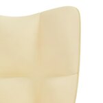 vidaXL Chaise de relaxation Blanc crème Velours
