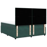 vidaXL Sommier à lattes de lit et matelas Vert foncé 180x200cm Velours
