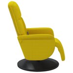 vidaXL Fauteuil inclinable de massage avec repose-pied jaune velours