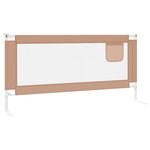 vidaXL Barrière de sécurité de lit d'enfant Taupe 190x25 cm Tissu