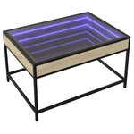 vidaXL Table basse avec LED infini chêne sonoma 70x50x41 cm