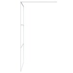 vidaXL Paroi de douche Blanc 115x195 cm Verre ESG transparent