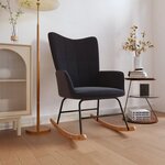 vidaXL Chaise à bascule Noir Tissu