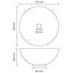 vidaXL Lavabo rond de salle de bain Rose mat 32 5x14 cm Céramique
