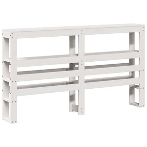 vidaXL Tête de lit avec étagères blanc 150 cm bois massif de pin