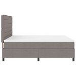 vidaXL Lit à Ressorts avec Matelas Taupe Super King en Tissu