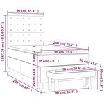 vidaXL Sommier à lattes de lit avec matelas Noir 90x200 cm Similicuir