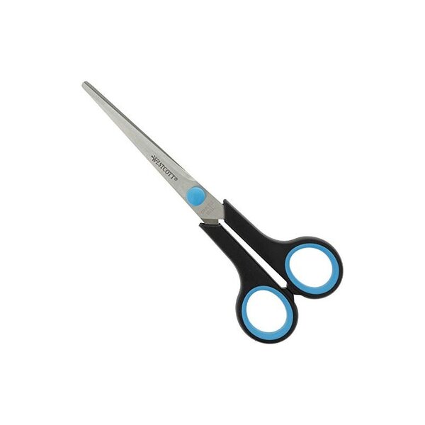 WESTCOTT Ciseaux Easy Grip  longueur: 175 mm  bleu/noir