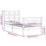 vidaXL Cadre de lit sans matelas bois massif