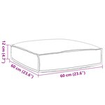 vidaXL Coussin de Palette pour Siège Gris 60x60x12 cm Tissu Oxford