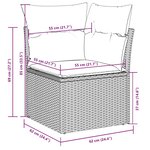 vidaXL Salon de jardin 8 Pièces avec coussins gris clair résine tressée
