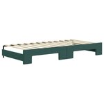 vidaXL Lit de jour avec gigogne sans matelas vert foncé 90x200 cm