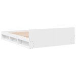 vidaXL Cadre de lit avec tiroirs blanc 140x200 cm bois d'ingénierie