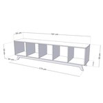 Meuble de rangement NABOSKY blanc 1x5