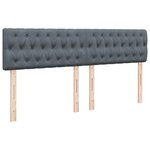 vidaXL Sommier à lattes de lit et matelas Gris foncé 180x200cm Velours
