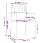 vidaXL Chaises de jardin empilables 4 Pièces en bois massif teck et acier inoxydable