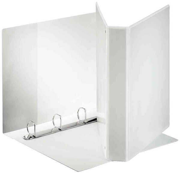classeur 4 anneaux 60 mm personnalisable 3 poches Dos de 90 mm Blanc ESSELTE