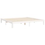 vidaXL Cadre de lit avec tête de lit blanc 160x200 cm bois massif