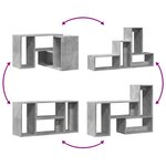 vidaXL Meubles TV 2 Pièces gris béton 75x30x50 cm bois d'ingénierie