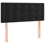 vidaXL Sommier à lattes de lit et matelas LED noir 120x190 cm velours
