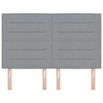 vidaXL Tête de lit Design Lines Gris Clair 160 cm Tissu