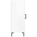 vidaXL Buffet Blanc brillant 34 5x34x90 cm Bois d'ingénierie