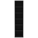 vidaXL Armoire à CD Noir 21x20x88 cm Bois d'ingénierie