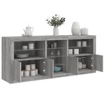 vidaXL Buffet avec lumières LED sonoma gris 181 5x37x67 cm