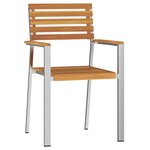 Ensemble de salle à manger de jardin 3 pièces en bois massif d'acacia vidaXL