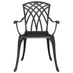 Chaises de jardin vidaXL 2 Pièces Aluminium coulé Noir