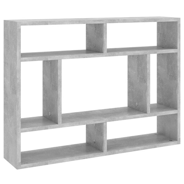 vidaXL Étagère murale Gris béton 75x16x55 cm Bois d'ingénierie