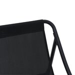 vidaXL Chaises Relaxantes de Jardin 2 Pièces avec Coussin Noir 60x80x71 cm Acier