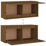 vidaXL Meubles TV 2 Pièces Marron miel Bois massif de pin