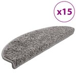 vidaXL Tapis d'escalier 15 Pièces gris 65x21x4 cm