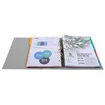 Classeur À Levier Prem'touch Intérieur Et Extérieur En Polypropylène - Dos 80mm - A4 Maxi - Gris Foncé - X 10 - Exacompta