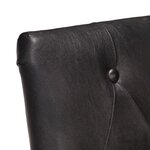 vidaXL Chaises à manger lot de 4 noir cuir de chèvre véritable
