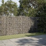 vidaXL Panier gabion avec couvercle 300x50x150 cm fer galvanisé