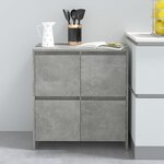 vidaXL Buffets 2 Pièces Gris béton 70x41x75 cm Aggloméré
