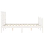 vidaXL Cadre de lit sans matelas blanc 140x200 cm bois de pin massif
