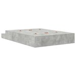 vidaXL Cadre de lit de rangement Gris béton 135x190 cm