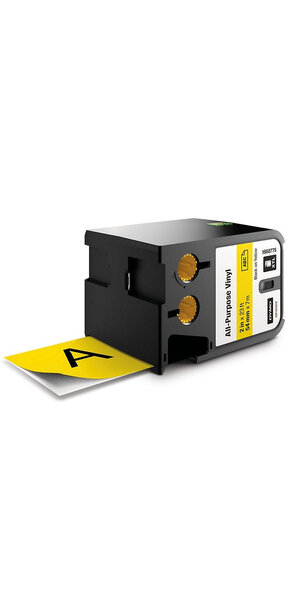 DYMO XTL - Ruban adhésif permanent en vinyle  54mm x 7m - Noir sur Jaune