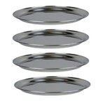 4 plateaux de fruits de mer en inox Ø 36 cm