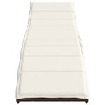 vidaXL Chaises longues lot de 2 avec table marron résine tressée