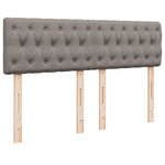 vidaXL Sommier à lattes de lit avec matelas Taupe 140x200 cm Tissu