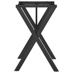 vidaXL Pieds de table à manger cadre en X 60x50x73 cm acier