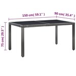 vidaXL Ensemble à manger d'extérieur 7 Pièces Résine tressée Gris