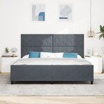 Cadre de lit en velours gris foncé vidaXL 200x200 cm