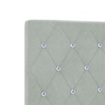Tête de lit vidaXL Capiton gris clair 90 cm Velours